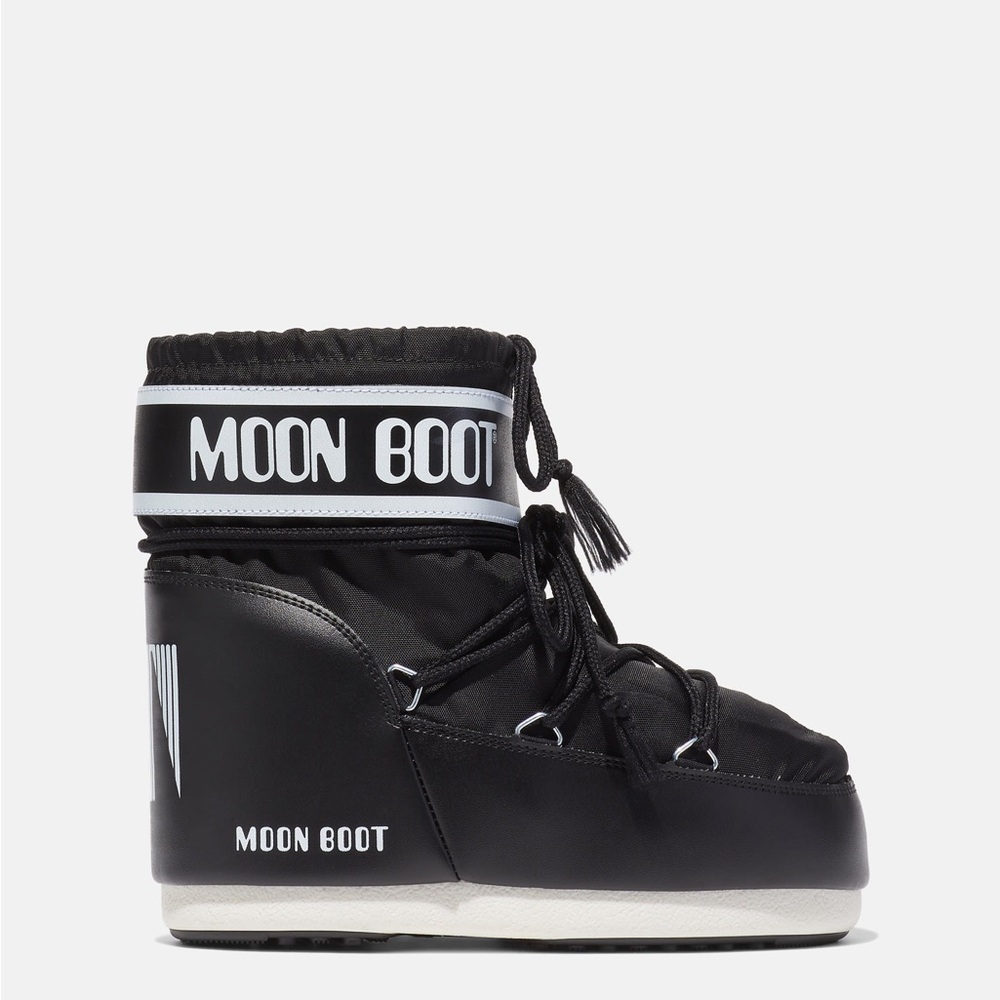 Moon Boot Black and White Women's Boots